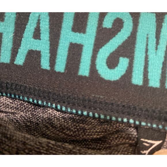 Gymshark Flex Legging V3 Seamless Contour Womens S Teal Charcoal logo waistband - Picture 3 of 4